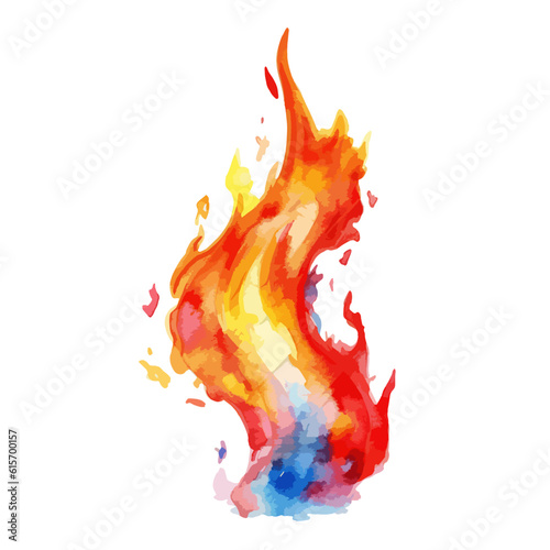 Abstract Paint Watercolor Fire Element 