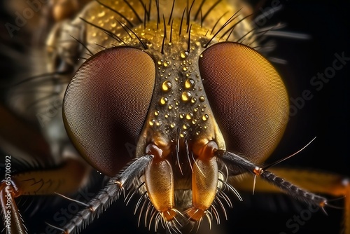 extreme close up of a fly. © D
