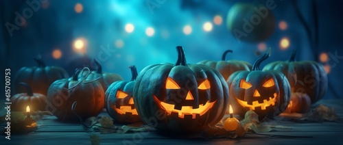 Halloween pumpkins  generated by AI
