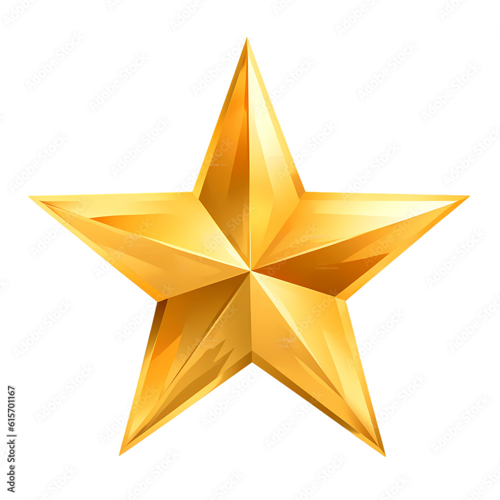 Fototapeta premium gold star isolated on white