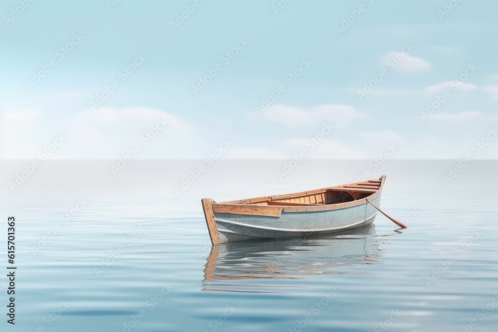 Naklejka premium Boat background. Generate Ai
