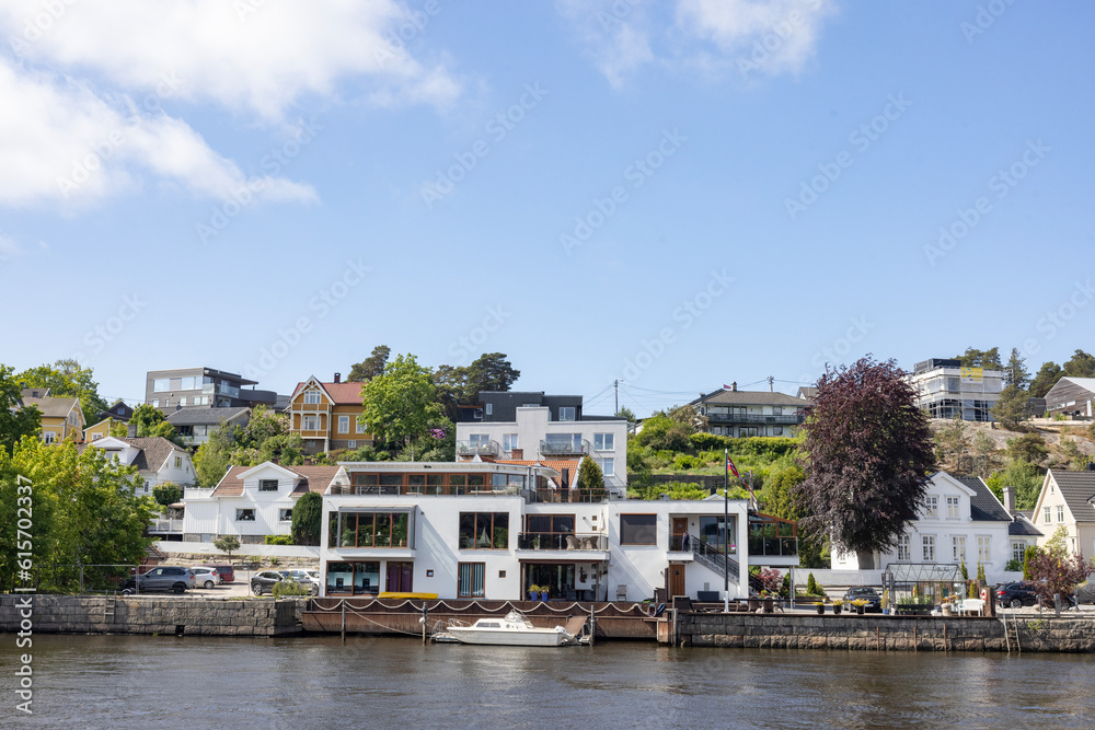 Happy walking along the Glomma river in Fredrikstad om graet summer day,Norge Happy walking along the Glomma river in Fredrikstad om graet summer day,Norge