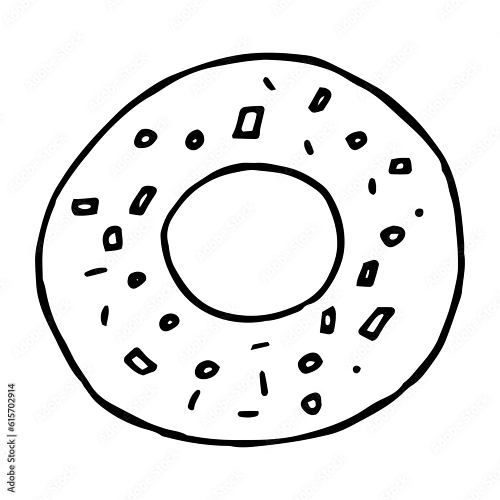 donut hand drawn in doodle style. fast food is sweet simple liner scandinavian style. donut hand drawn in doodle style. fast food is sweet simple liner scandinavian style.