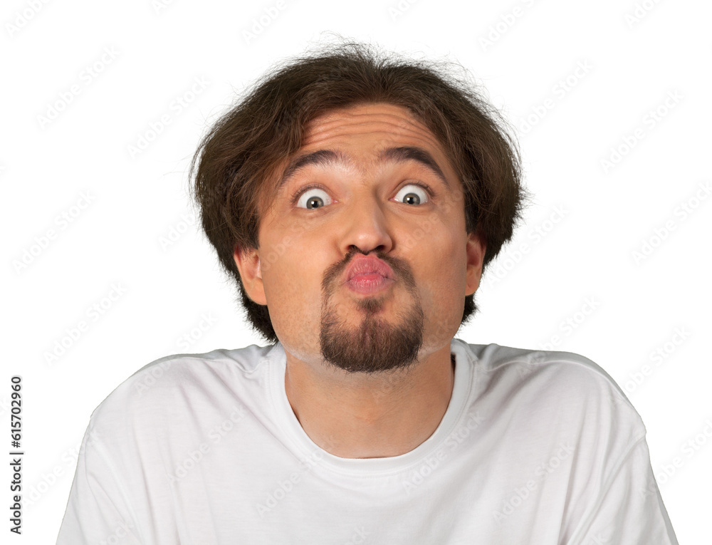 Portrait of a Man with Funny Expression Portrait of a Man with Funny Expression