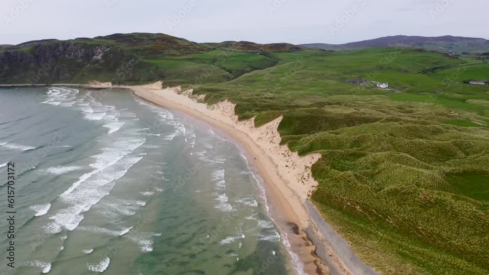Aerial view of the Five Fingers Strand in County Donegal, Ireland Aerial view of the Five Fingers Strand in County Donegal, Ireland