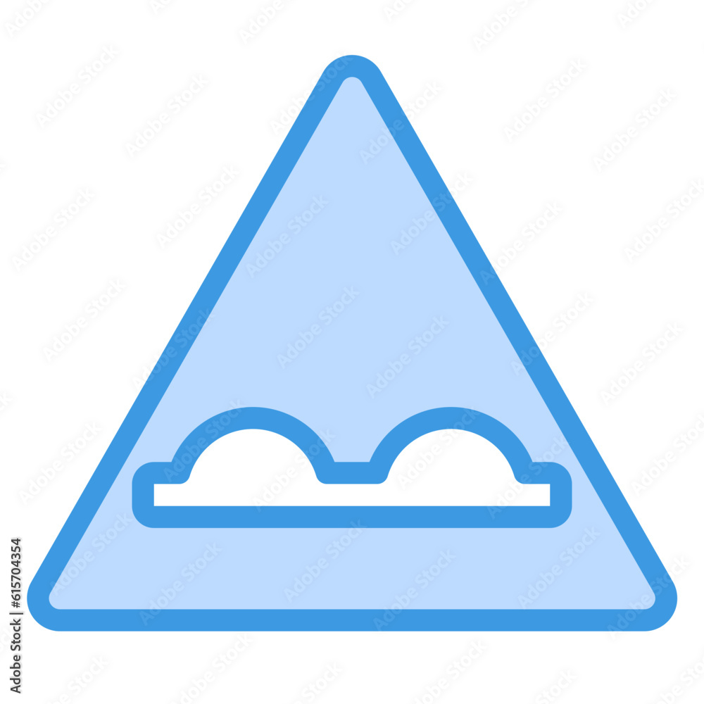 Uneven icon in blue line style, use for website mobile app presentation Uneven icon in blue line style, use for website mobile app presentation