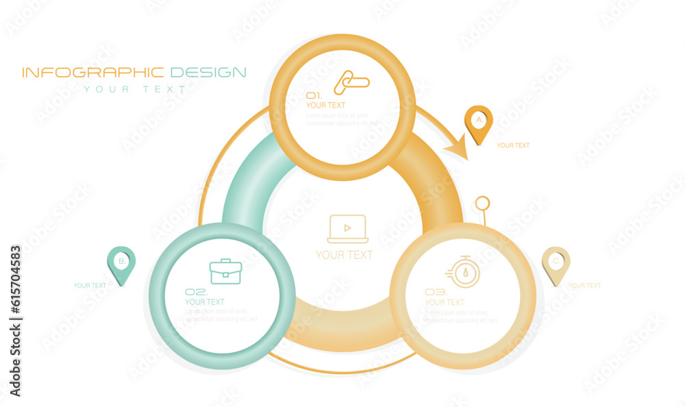Circular steps infographics template design stock illustration Advice ...