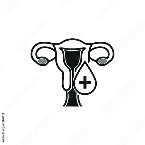 female women Gynaecology related  vector icon in white background 