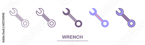 Wrench icon set. repair icon vector. tools icon vector