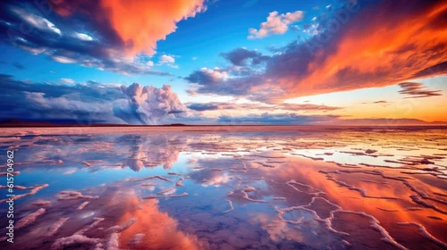 Naklejka na ścianę Niebo odbite w wodzie