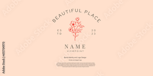 botanical logo design  for branding or nature idea