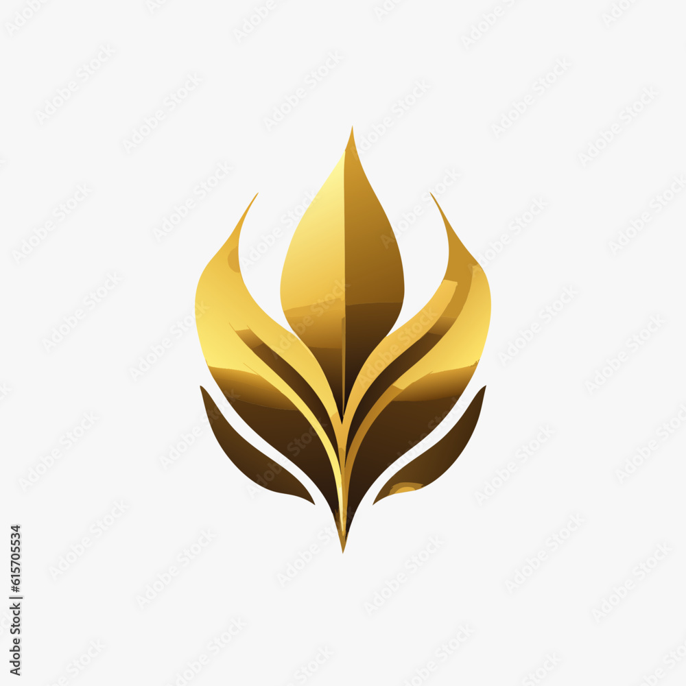 Golden leaf, vector ,isolate Golden leaf, vector ,isolate