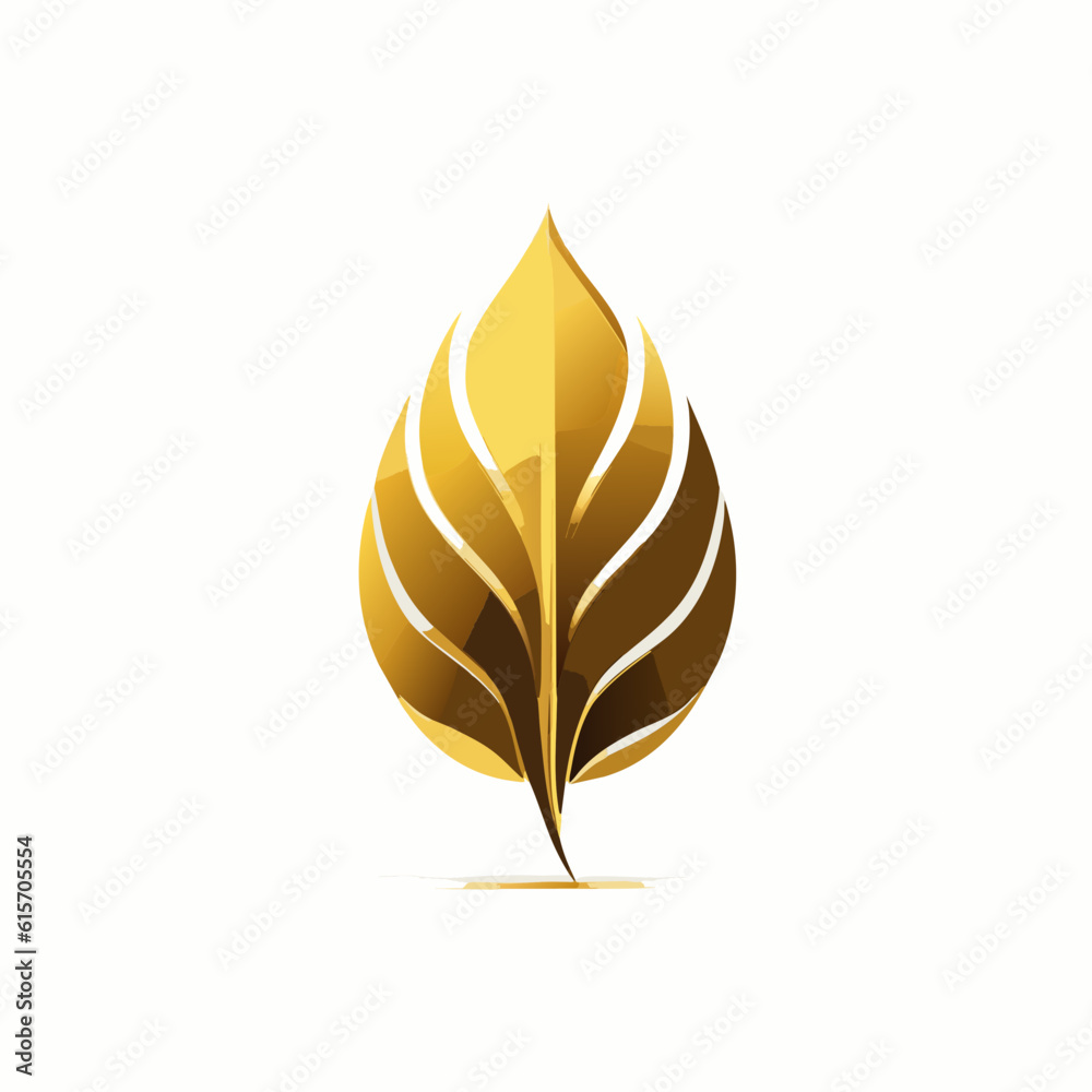 Golden leaf, vector ,isolate Golden leaf, vector ,isolate