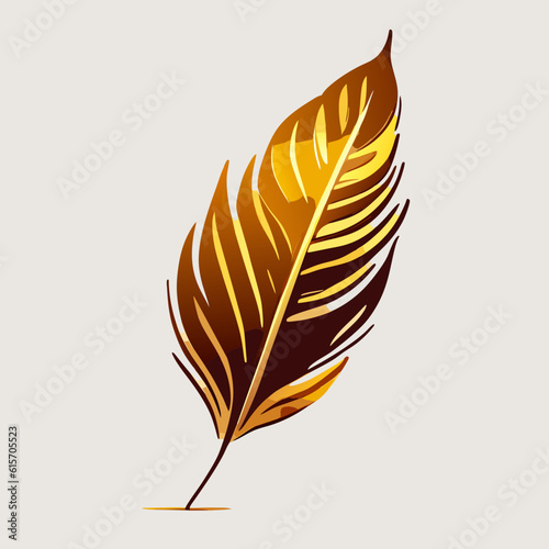 Golden leaf, vector ,isolate