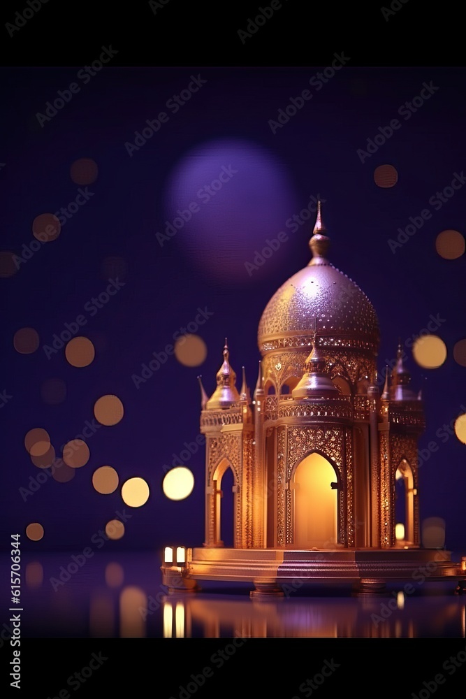 modern Islamic holiday background ornamental Arabic made with Generative AI