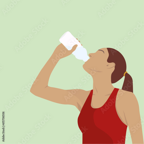 girl drinking water