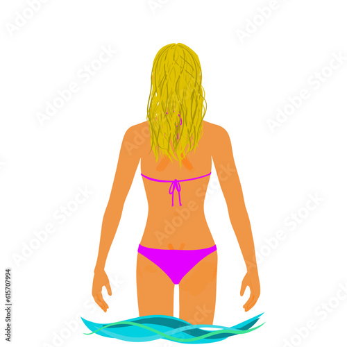 Girl in bikini on the beach
