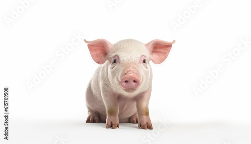 Canvas Print pig isolated on white