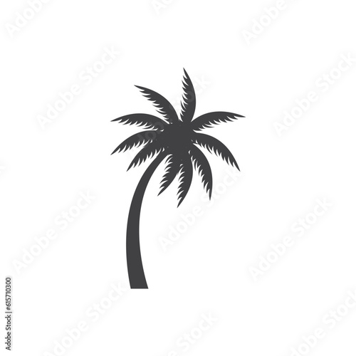 Coconut Tree Logo  Palm Tree Sunset Beach Vector  Elegant Minimalist Simple Design  Symbol Template Icon