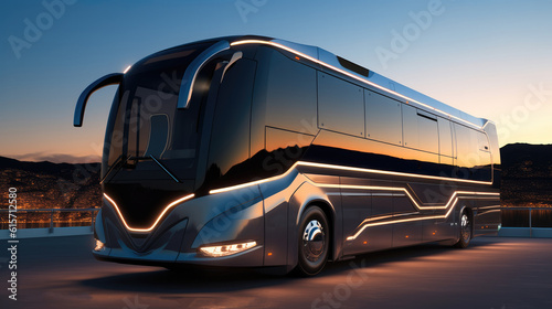 Bus luxury vip first class for travel vacation tourism, The Coach, Modern bus.