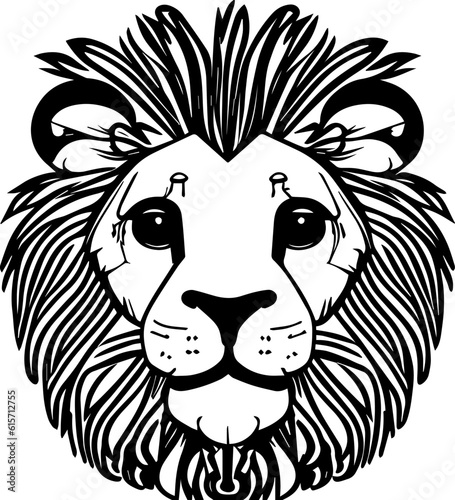 Different type of lion faces for posters and other purposes