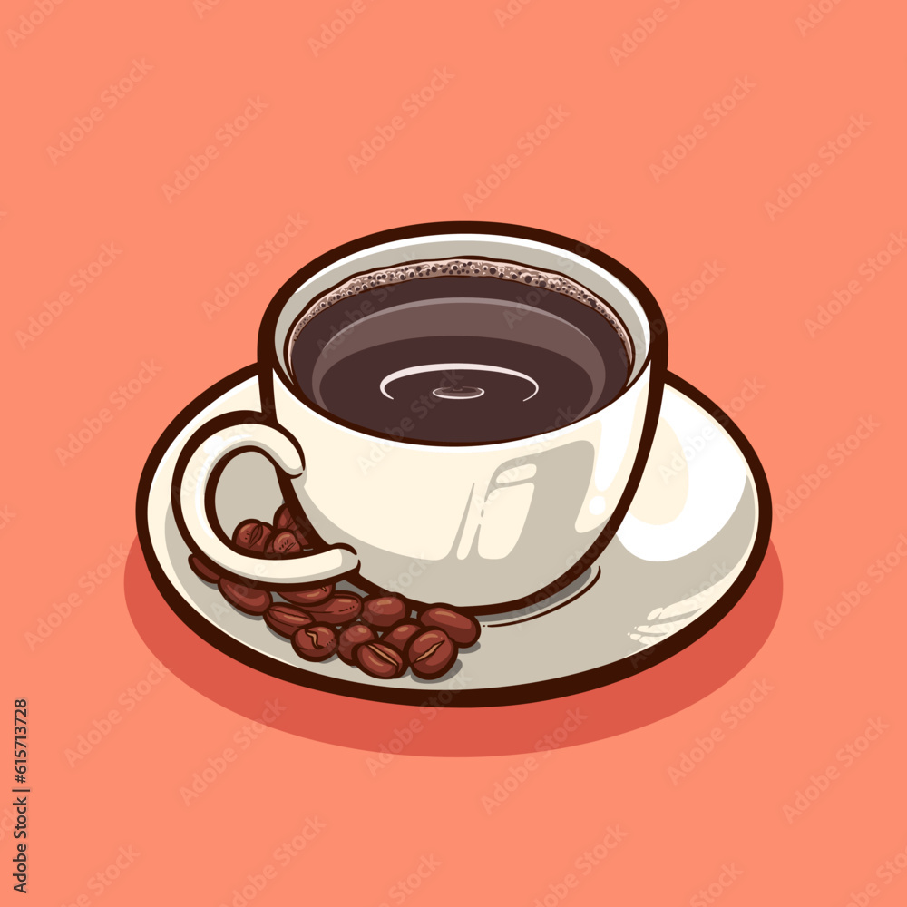 cup of black coffee illustration vector cup of black coffee illustration vector