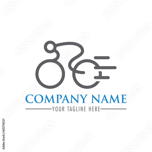 bicycle race logo icon vector, design trendy