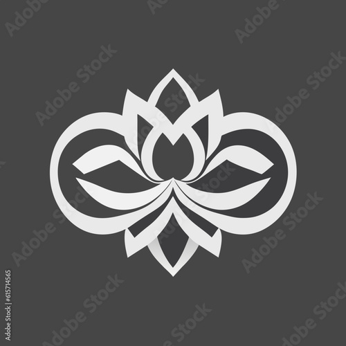 gray, floral, geomatics, symbol, vector, icon 