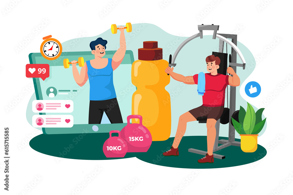 Fitness enthusiast joins communities. Fitness enthusiast joins communities.