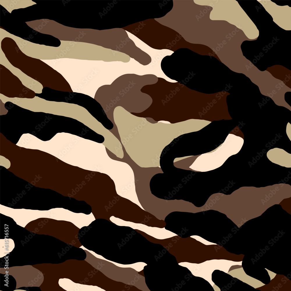 Abstract ornament Camouflage tiger skin and army vector pattern design suitable for hunting and tactical suit or uniform