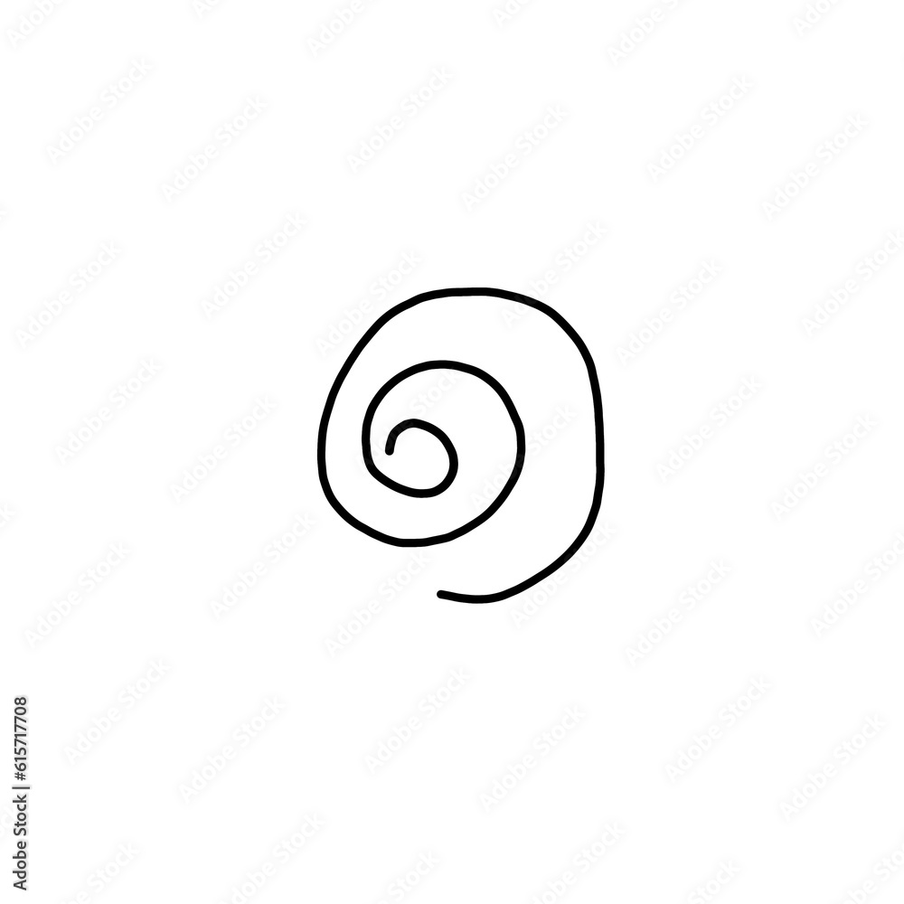 shell coiled lines used for illustration shell coiled lines used for illustration