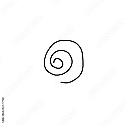 shell coiled lines used for illustration