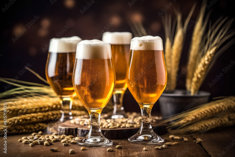 beverage gold foam pub drink glass pint alcohol beer lager. Generative AI. beverage gold foam pub drink glass pint alcohol beer lager. Generative AI.