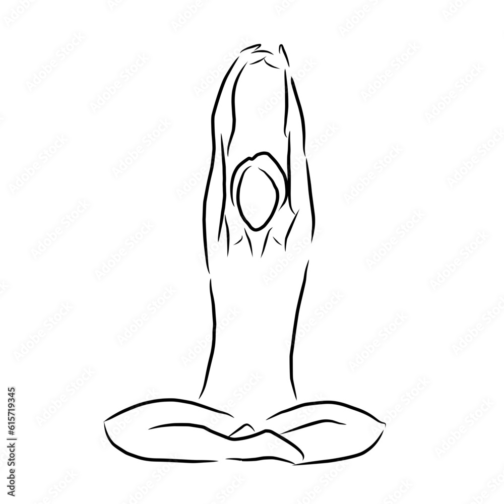 meditation or yoga person pose outline meditation or yoga person pose outline