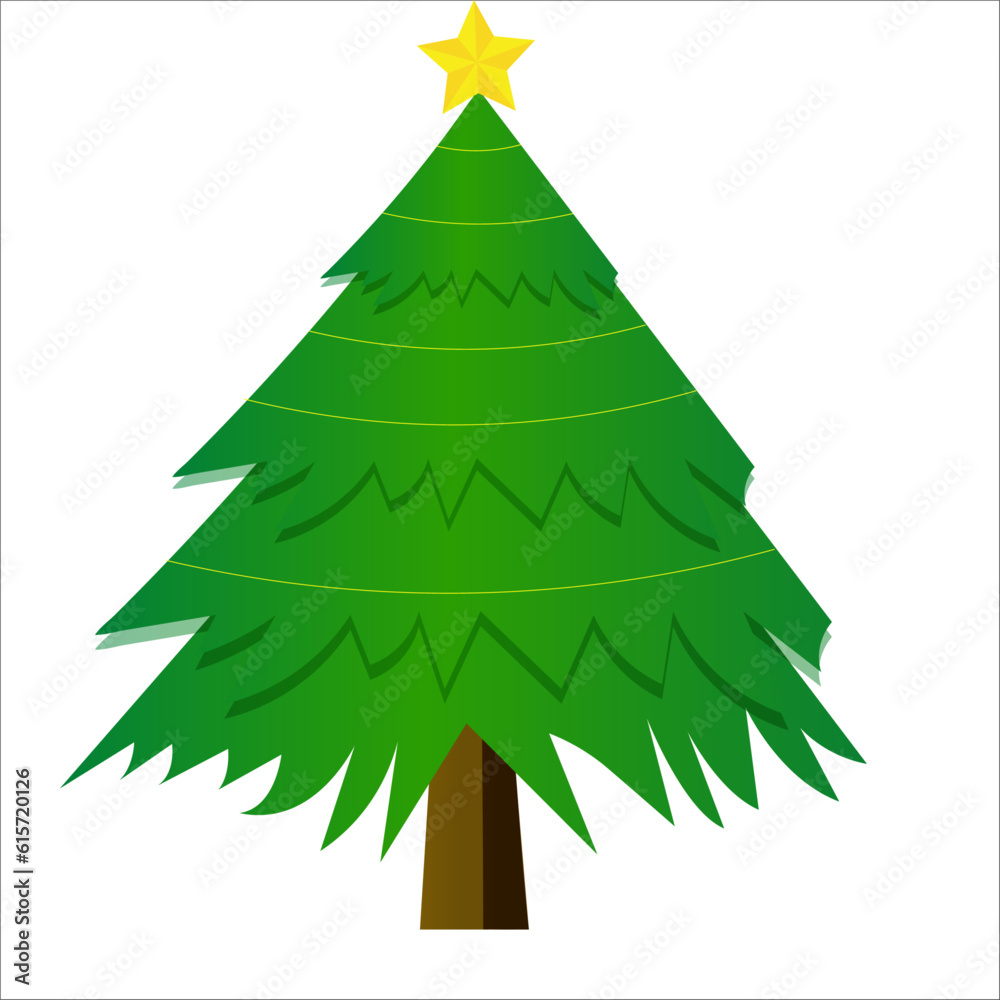 Fototapeta premium Christmas tree clipart design