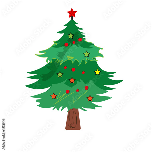 Christmas tree clipart design