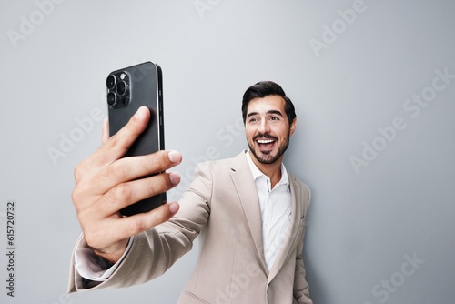 man hold smile suit portrait phone call business happy app smartphone © SHOTPRIME STUDIO