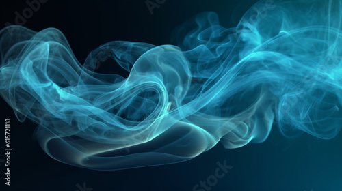 aqua smoke as it weaves its way through the air, Generative AI