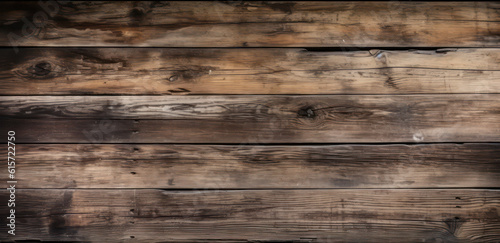 Old wooden background. Texture of wooden planks. Rustic wood wallpaper background. Generative AI.