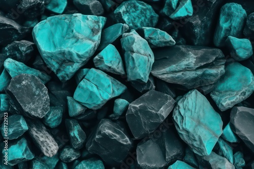 Turquoise background. Toned rock texture. Beautiful wallpaper background. Generative AI.