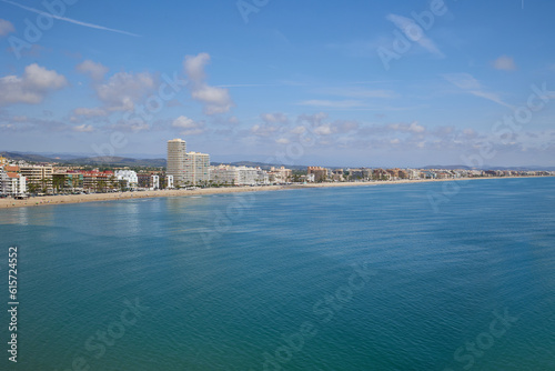 View of the beach from a height of Peniscola Castle. © Anna Baranova