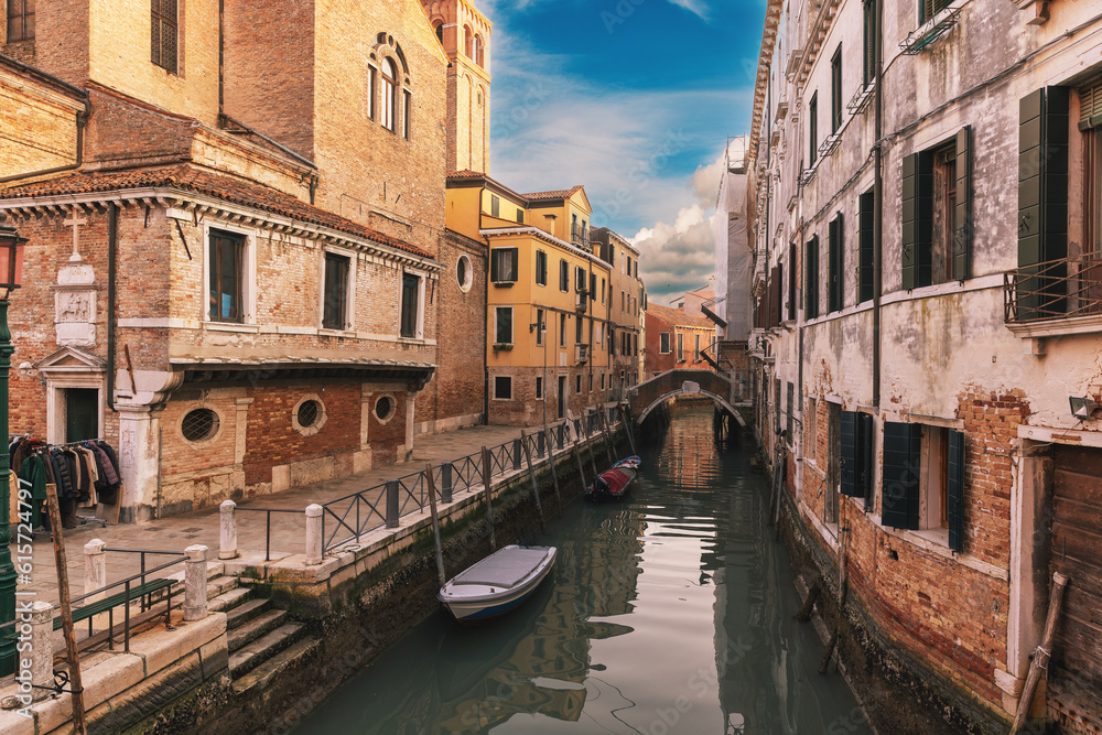 Typical view of the old city of Venice