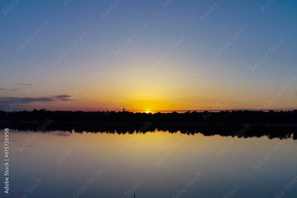 Sunrise over the Dnieper River