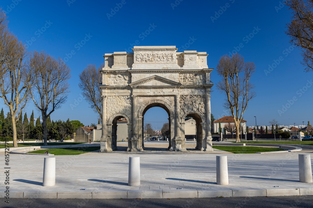 Fototapeta premium Roman triumphal arch, Orange, UNESCO world heritage, Provence, France