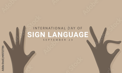 International day of sign languages. background, banner, card, poster, template. Vector illustration.