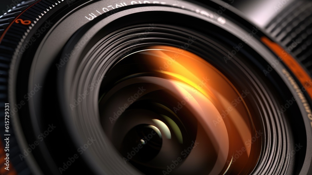 camera lens close-up view Created With Generative AI Technology