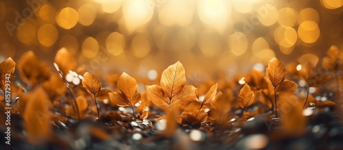 Beautiful autumn leaves on blurred background