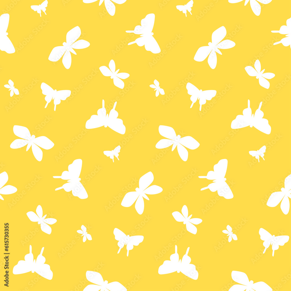 motif au rapport de paillon blanc sur fond jaune en silhouette simple motif au rapport de paillon blanc sur fond jaune en silhouette simple