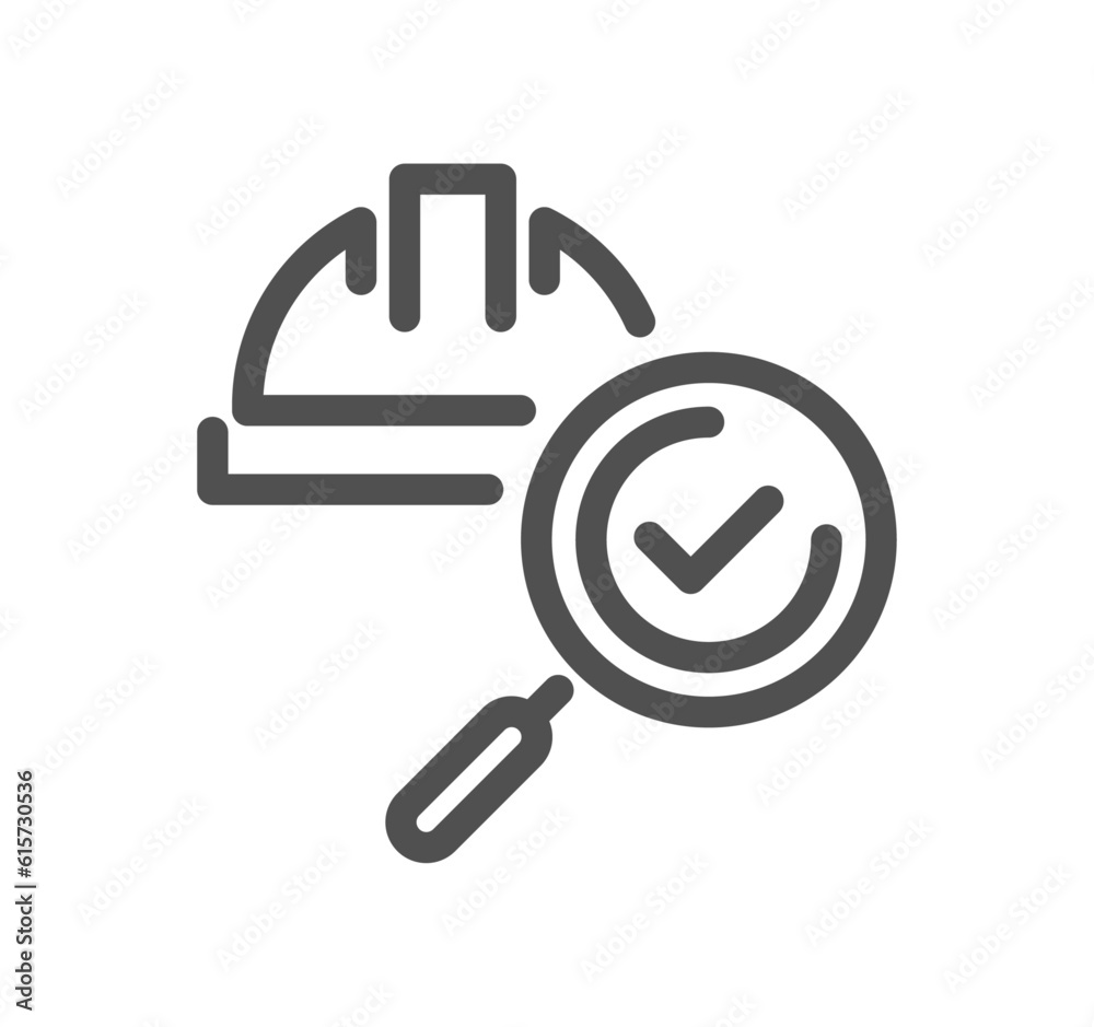 Inspection related icon outline and linear vector. Inspection related icon outline and linear vector.
