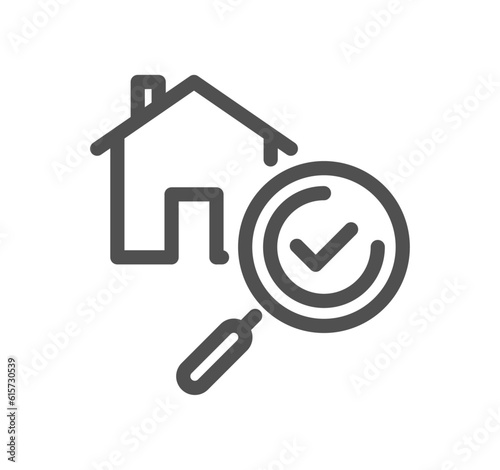 Inspection related icon outline and linear vector.